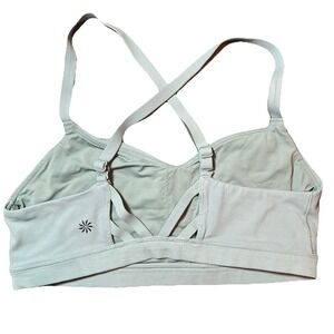 Athleta Sports Bra Womens Size Small Adjustable Crossback Sage Green Lightweight